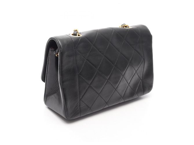 Borsa a Spalla Chanel Matelassé Diana Flap Nero - vista 2