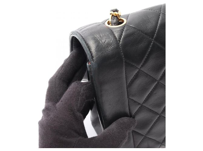 Borsa a Spalla Chanel Matelassé Diana Flap Nero - vista 14