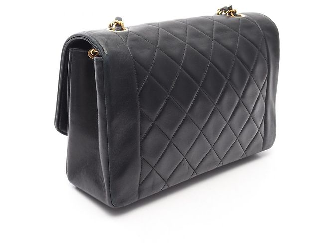 Borsa a Spalla Chanel Matelassé Diana Flap Nero - vista 2