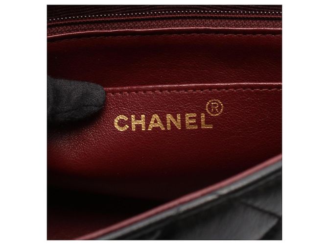 Borsa a Spalla Chanel Matelassé Diana Flap Nero - vista 4