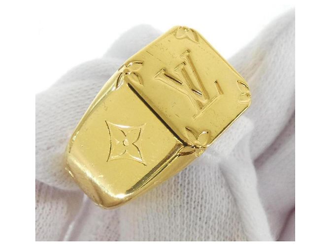 Anello sigillo Louis Vuitton in oro D'oro - vista 3