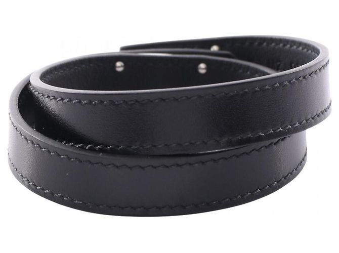 Hermès Pulsera Hermes Kelly Double Tour Negro Plata - vista 2