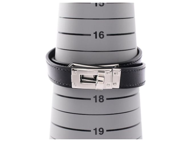 Hermès Pulsera Hermes Kelly Double Tour Negro Plata - vista 6
