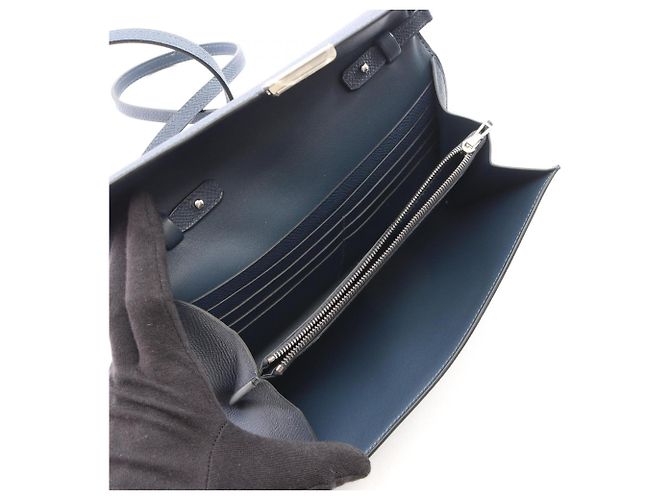 Hermès Hermes Constance Long To Go Schultertasche Marineblau - Ansicht 3