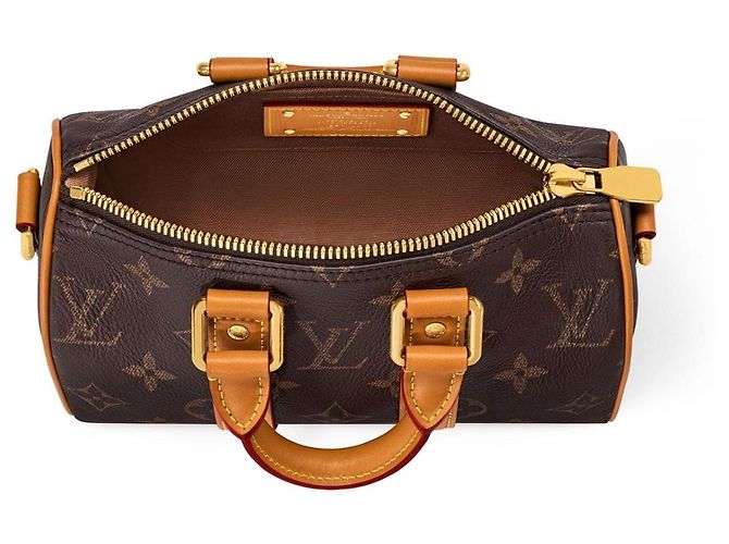 Louis Vuitton Keepall 25 Monogram Pelle Marrone Monogramma - vista 2