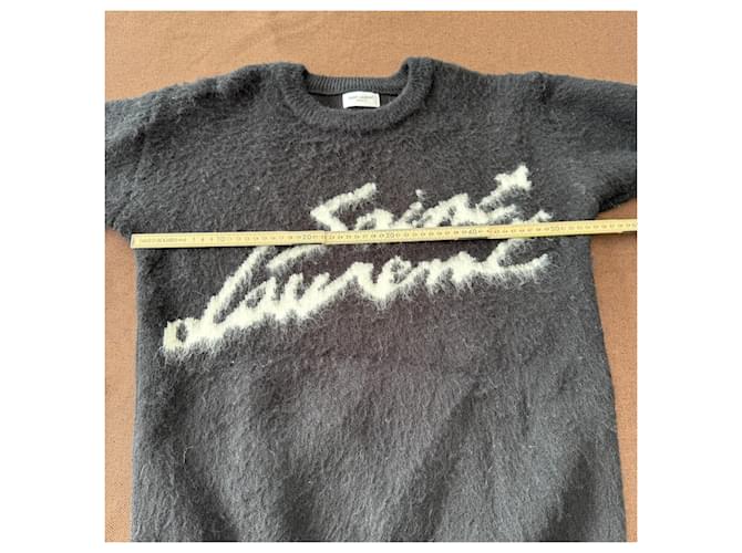Saint Laurent Mohair-Mix Pullover Schwarz - Ansicht 4