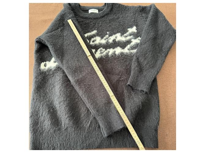 Saint Laurent Mohair-Mix Pullover Schwarz - Ansicht 6