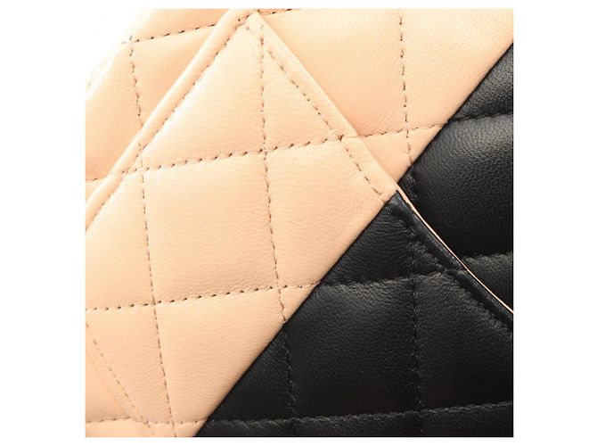 Bolso de hombro Chanel Mini Matelassé Bicolor Negro Rosa - vista 9