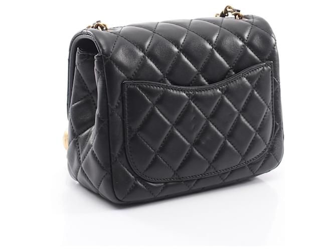 Borsa a Spalla Chanel Mini Matelassé Nero - vista 2