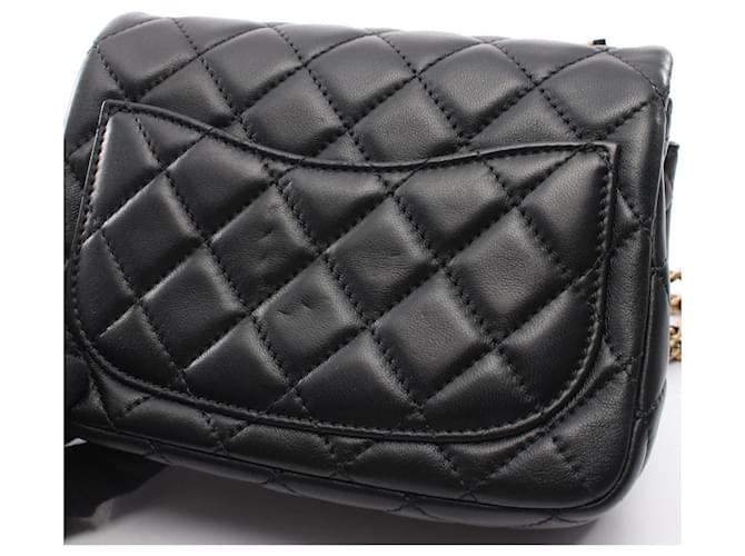 Borsa a Spalla Chanel Mini Matelassé Nero - vista 9