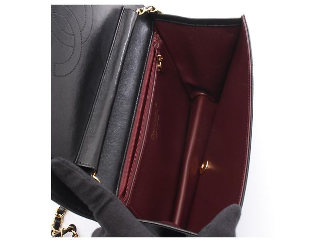 Chanel Matelassé Full Flap Schultertasche Schwarz - Ansicht 3