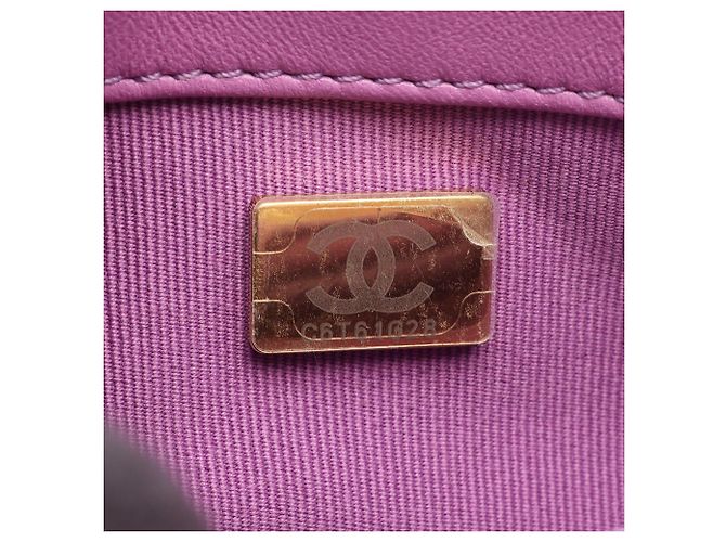 Borsa Chanel Matelassé in pelle viola Porpora - vista 5
