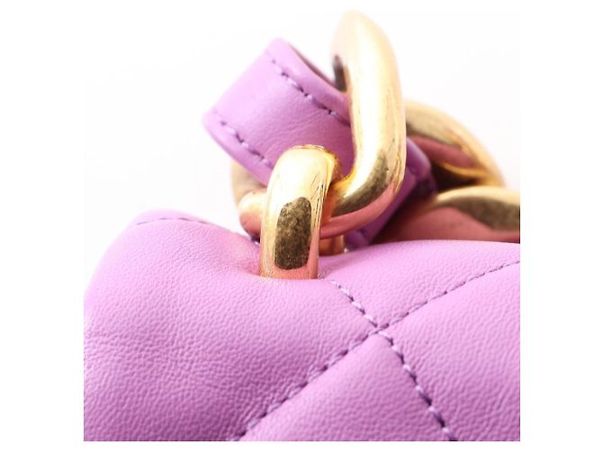 Borsa Chanel Matelassé in pelle viola Porpora - vista 7
