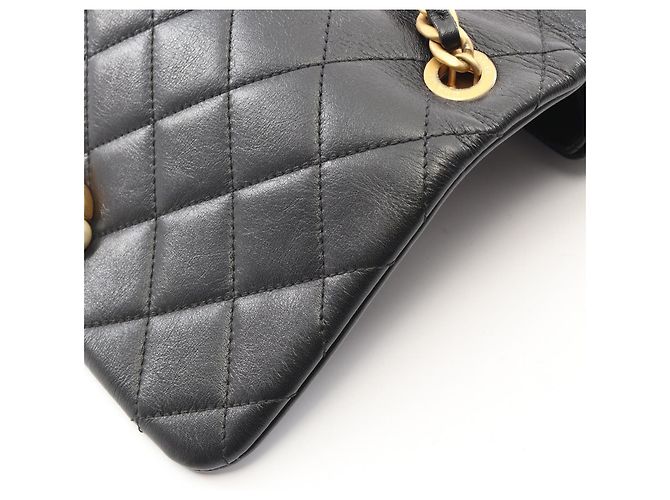 Borsa a tracolla in pelle matelassé Chanel Nero - vista 7