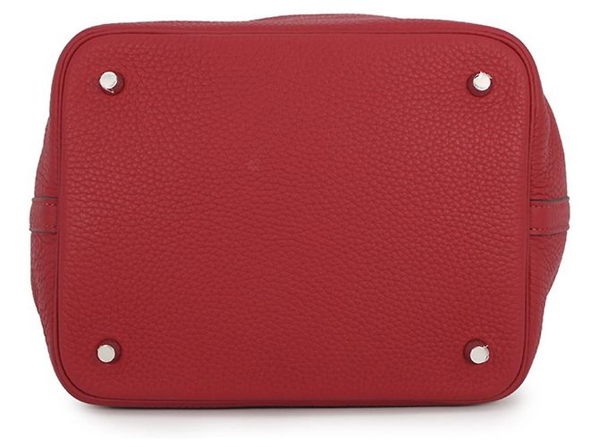 Hermès Borsa Hermes Picotin Lock MM in Rouge Casaque Rosso - vista 3