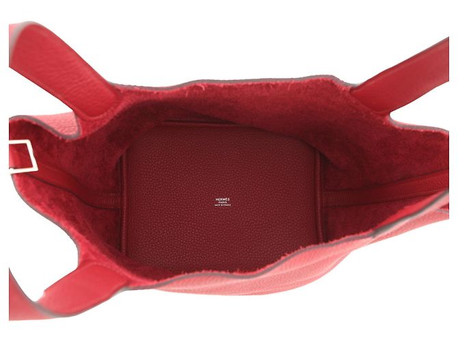Hermès Borsa Hermes Picotin Lock MM in Rouge Casaque Rosso - vista 5