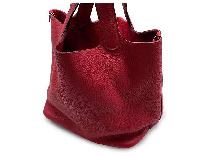 Hermès Borsa Hermes Picotin Lock MM in Rouge Casaque Rosso - vista 6