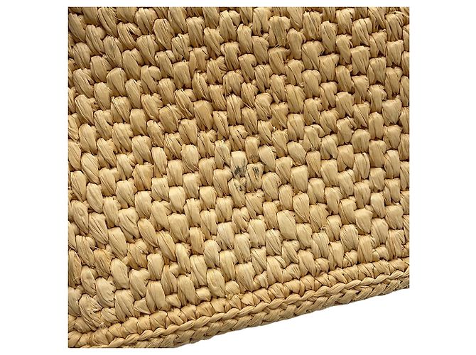Loewe Font Tote Small Raphia Leder Tasche Mehrfarben Beige - Ansicht 7