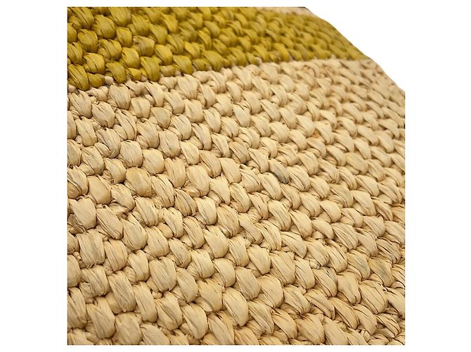 Loewe Font Tote Small Raphia Leder Tasche Mehrfarben Beige - Ansicht 8
