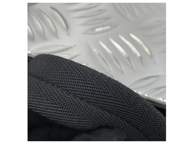 Borsa Tote Prada argento in tela e pelle - vista 13