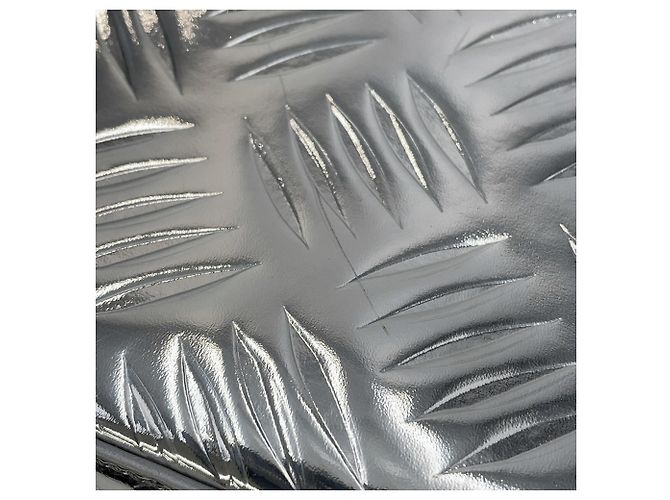 Borsa Tote Prada argento in tela e pelle - vista 7