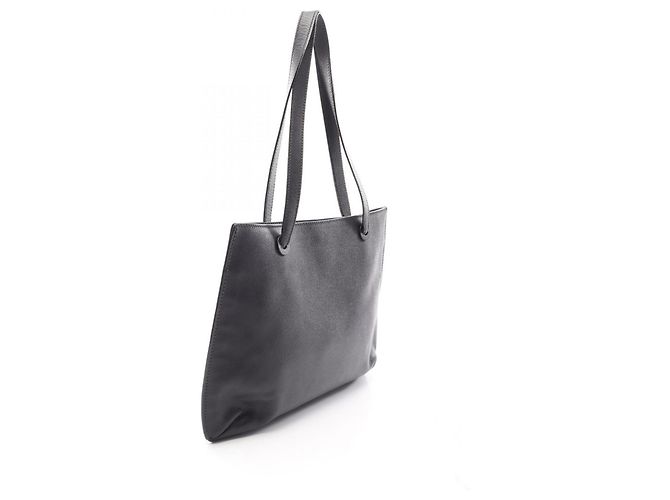 Borsa Tote Chanel in pelle di vitello martellata nera Nero - vista 2