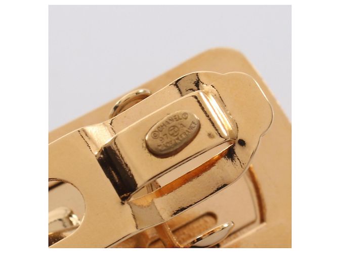 Barrette Logo Chanel placcata oro D'oro - vista 3