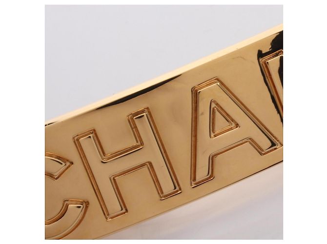 Barrette Logo Chanel placcata oro D'oro - vista 4