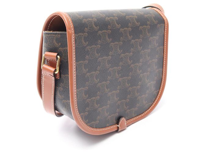 Céline Borsa Folco Medium Triomphe Celine Marrone Nero - vista 2