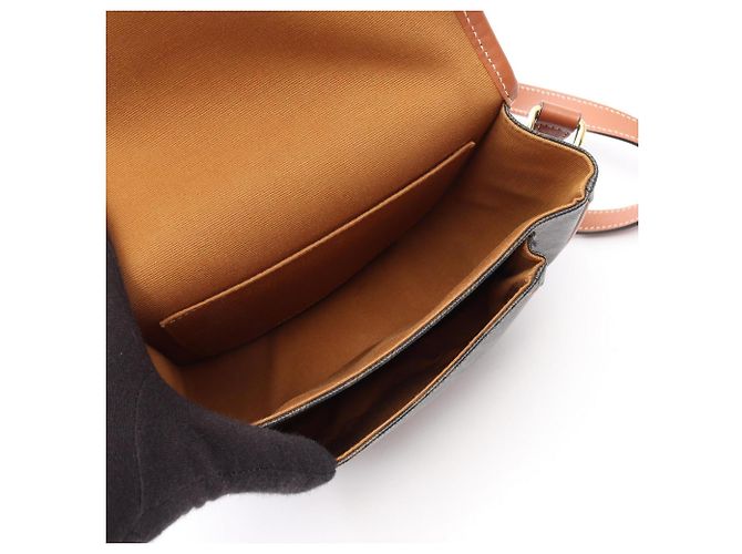 Céline Borsa Folco Medium Triomphe Celine Marrone Nero - vista 3