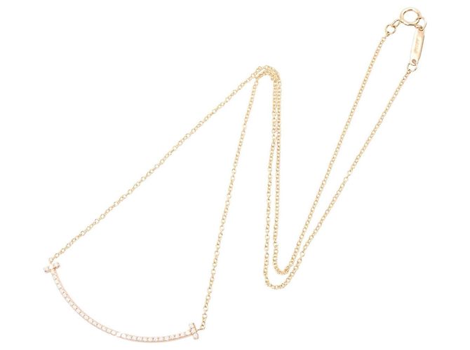 Tiffany T Collana Tiffany & Co. T Smile Small in oro rosa 18K con diamanti D'oro - vista 2