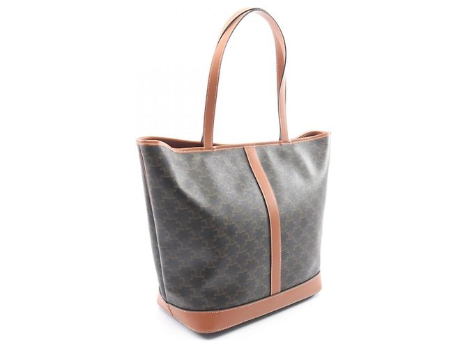 Céline Sac Cabas Celine Medium Triomphe Marron Noir - vue 2