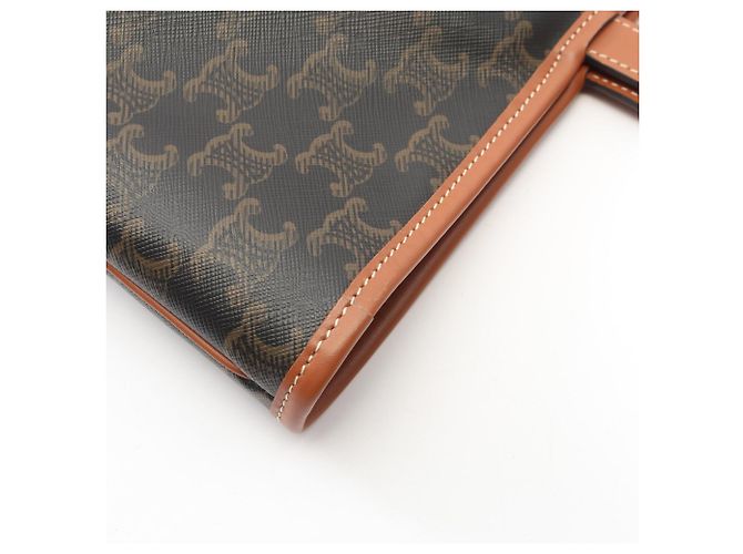 Céline Sac Cabas Celine Medium Triomphe Marron Noir - vue 7