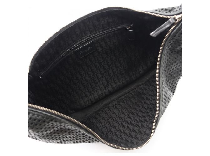 Borsa Hobo in pelle nera Christian Dior Nero - vista 3