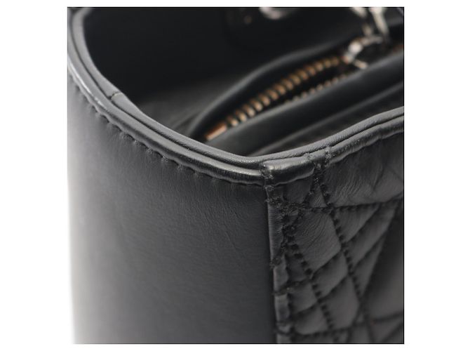 Christian Dior Lady Dior Cannage Handtasche Schwarz - Ansicht 11