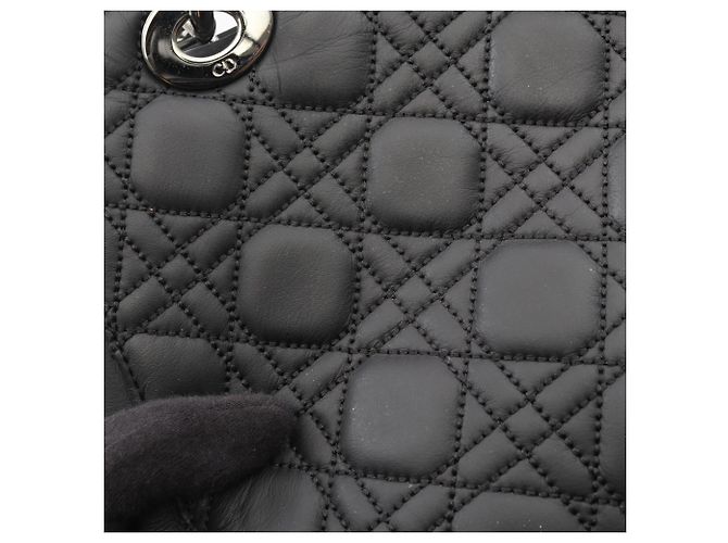 Christian Dior Lady Dior Cannage Handtasche Schwarz - Ansicht 9
