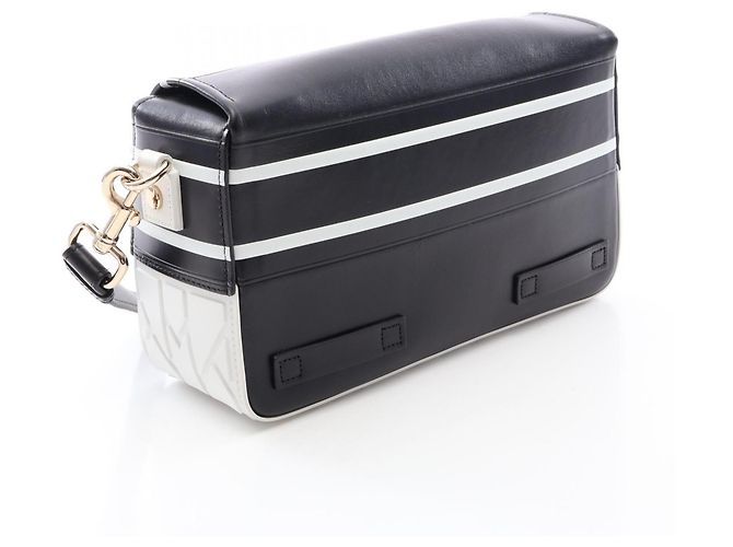 Borsa a tracolla Christian Dior Diorcamp Nero Bianco - vista 2
