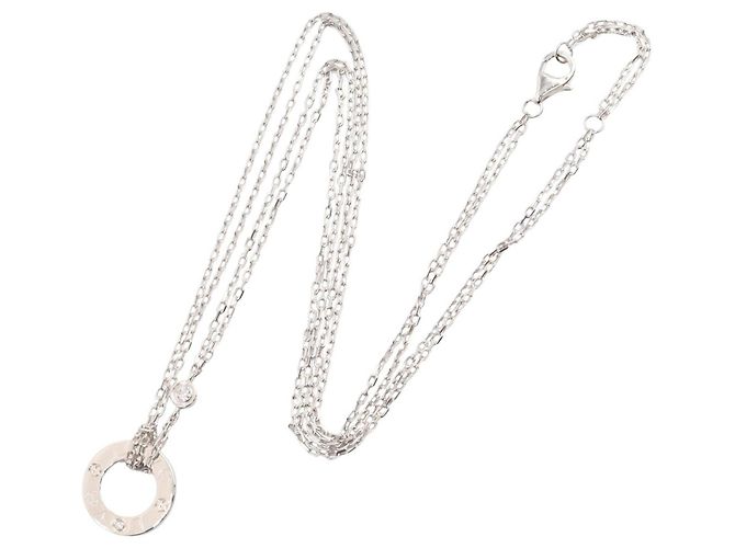 Collana Cartier Love Circle in oro bianco con diamante - vista 2