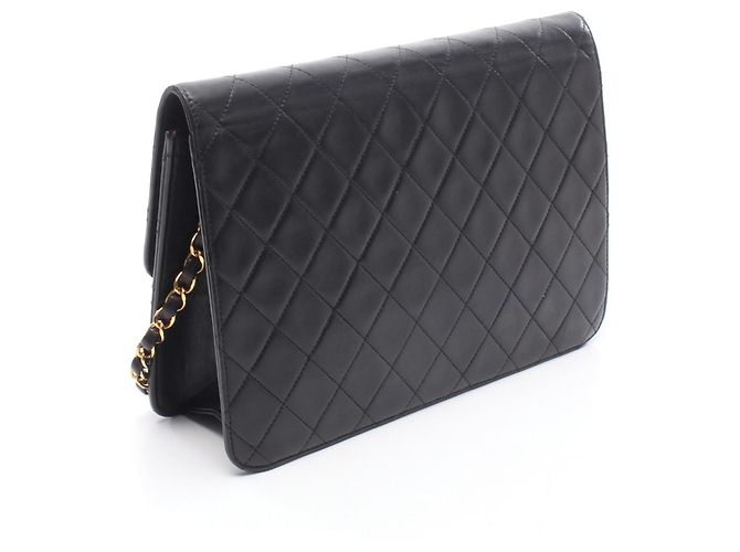 Borsa a Spalla Chanel Matelassé Push-Lock Nero - vista 2
