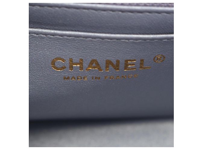 Borsa a tracolla Chanel Mini Matelassé Metallic Blu - vista 4