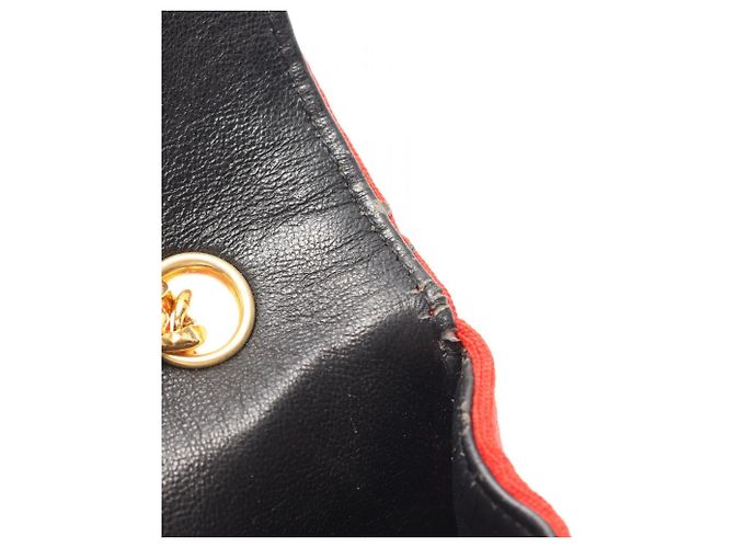 Borsa a Spalla Chanel Mini Matelassé Rosso - vista 7