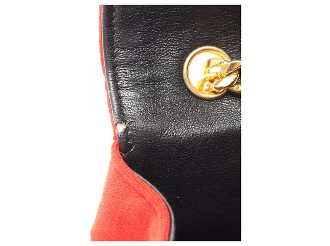 Borsa a Spalla Chanel Mini Matelassé Rosso - vista 8