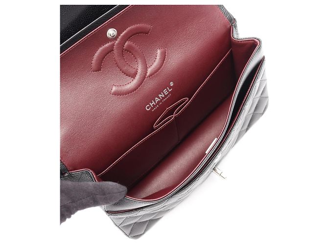 Borsa a Spalla Chanel Matelassé Double Flap Nero - vista 3