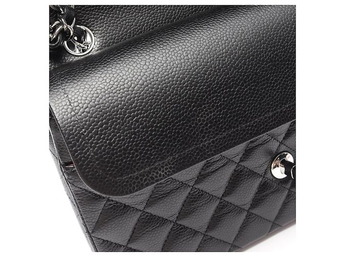 Borsa a Spalla Chanel Matelassé Double Flap Nero - vista 6