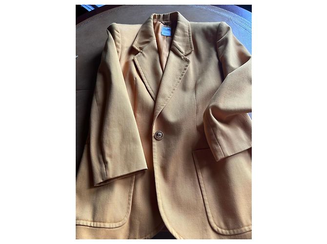 Conjunto de Traje Céline Amarillo Mostaza de Lana - vista 10