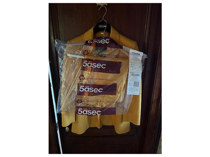 Conjunto de Traje Céline Amarillo Mostaza de Lana - vista 15