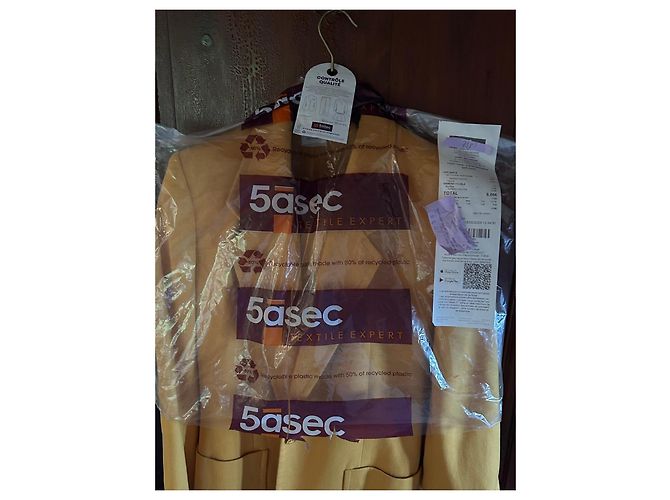 Conjunto de Traje Céline Amarillo Mostaza de Lana - vista 5