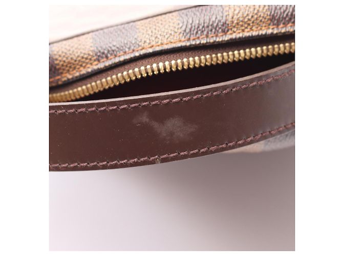 Borsa a Spalla Louis Vuitton Ipanema GM Damier Ebene Marrone - vista 12