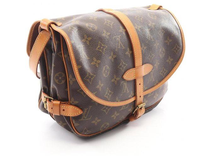 Borsa a Spalla Louis Vuitton Saumur 30 Marrone - vista 2