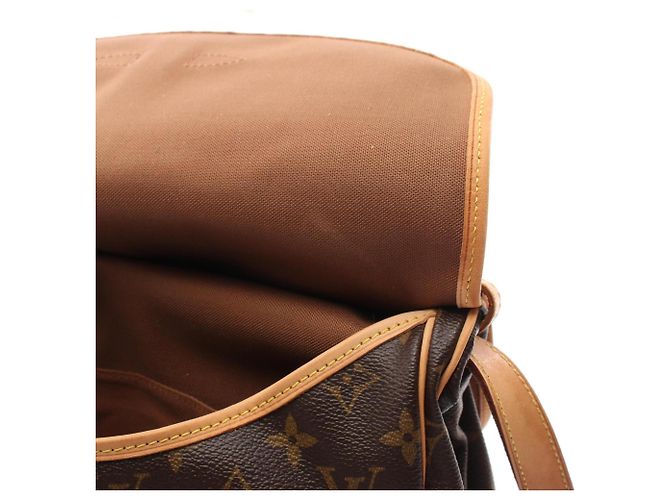 Borsa a Spalla Louis Vuitton Saumur 30 Monogram Marrone - vista 11